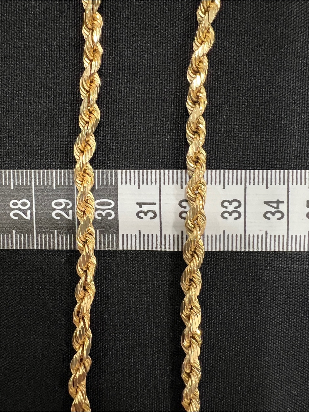 14K Gold 22in 5mm 12g Diamond Cut Rope Necklace Women/Men - Picture 8 of 10